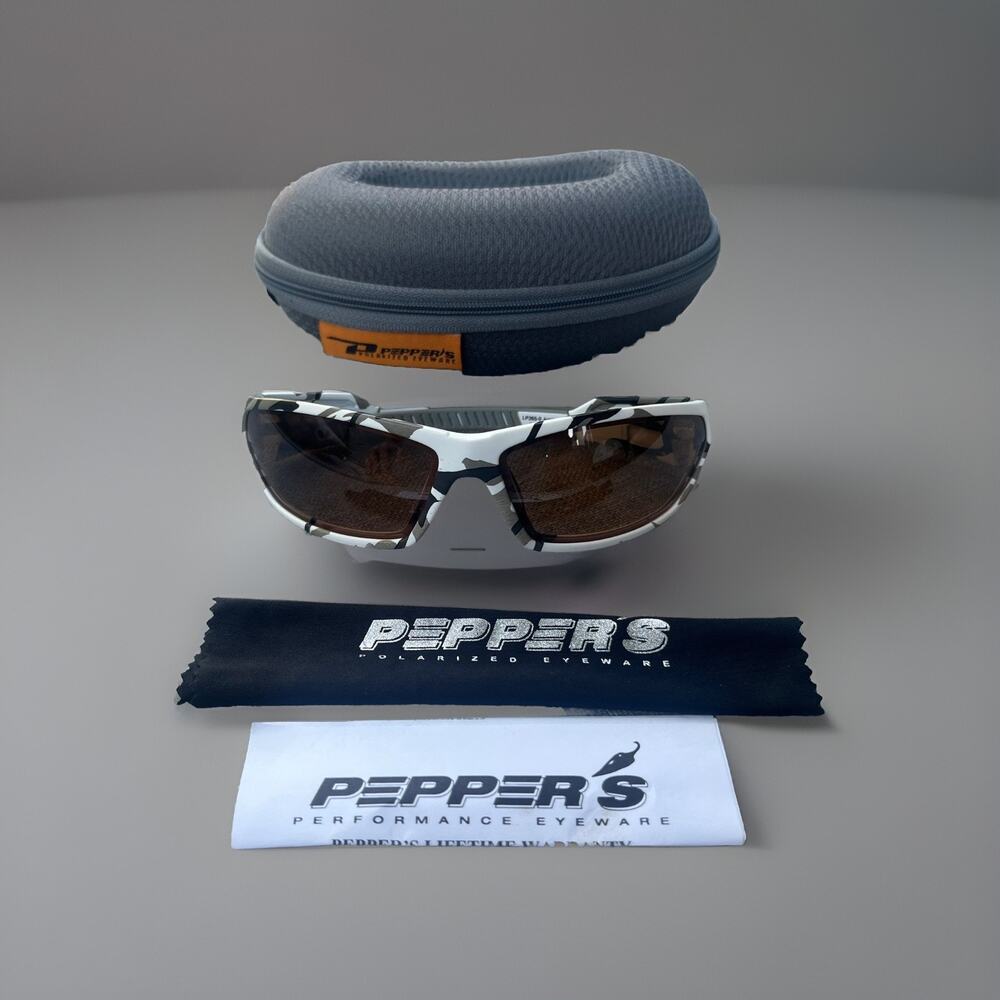 Peppers Polarized Sunglasses LP265-0 Juggermaul Speedline Pepper’s Glasses Case